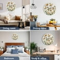 thumbnail image 2 of Silent Wall Clocks Battery Operated, White Daisy Floral Round Decorative Wall Clock for Living Room Bedroom Kitchen Bathroom Classroom Decor, 14 Inch Rustic, 2 of 8