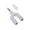 White, variant on Joernso 3.5mm Earphone Microphone Audio Splitter U Shape 1 to 2 Stereo Converter Adapter
