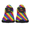 thumbnail image 5 of Rainbow Pride Shoes Men Women Fashion LGBT Sneakers Adult Lightweight Breathable Running Shoes Black Size 8.5, 5 of 7