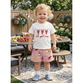 thumbnail image 5 of BemeyourBBs Toddler Baby Boys Summer Clothes Infant Baby Boy Crayfish Outfits Lobster Letter Embroidery Short Sleeve T-Shirts Elastic Waist Stripe Shorts Set Toddler Boys Summer Outfit, 5 of 9