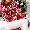 thumbnail image 2 of Suéter de Navidad para mujer, Jersey de punto de manga larga de alce, ropa cálida y gruesa de los años 2000, novedad de invierno, 2023, 2 of 3