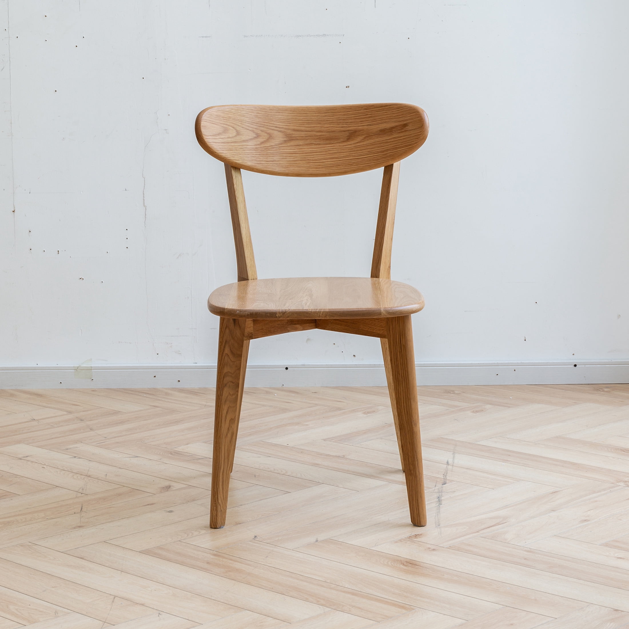 Noble House Set of 4 Dining Chairs, 18.3" x 21.3" x 31.5", Solid FAS Grade North American Oak, 100% Natural Dirt-Free Hardwood, Simple Wooden Chairs for Dining Table or Living Room, OAK