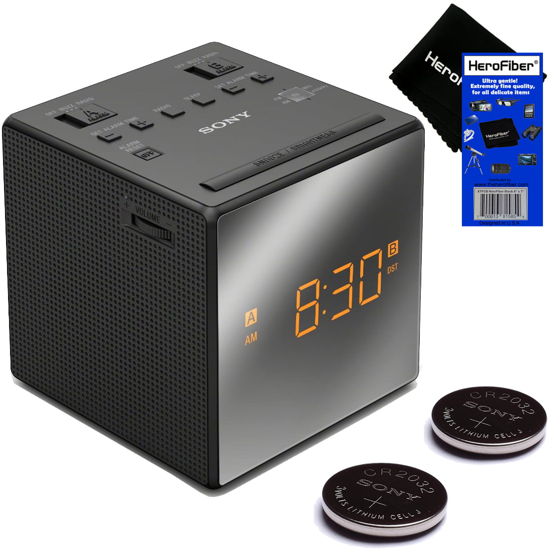 Sony Alarm Clock with Gradual Wake Alarm AM/FM Radio Extendable Snooze 