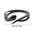 thumbnail image 3 of Fiudx Anillo de Serpiente, Joyería Ajustable para Parejas, Diseño Moderno para Hombres y Mujeres, Material de Aleación Hipoalergénico, Regalo Perfecto para San Valentín, Estilo Único, Ajuste Cómodo., 3 of 3