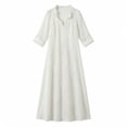 thumbnail image 5 of SAWOBUUN Womens Boho Embroidered Maxi Dress Long Sleeve V Neck Loose Fit Beach Vacation Summer Long Dress, 5 of 5