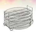 thumbnail image 4 of KAKOWELY 1 Set 5 Layers Dehydrator Rack Air Fryer Cooker Rack Stainless Steel Stand Accessories Compatible with Ninja Grill 6.5 Quarts and 8 Quarts (Assorted Color),8.27"X7.87"X6.3", 4 of 5
