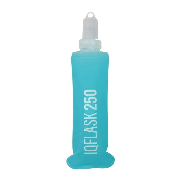 Botella blanda de TPU, ideal para correr, ahorra espacio y es plegable. Azul 250ML