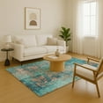 thumbnail image 7 of Addison Rugs Mayfield Premium Machine Washable Transitional Modern Teal Rectangle Rug, 10' x 14', 7 of 7