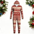 thumbnail image 3 of AUNVITO Men's Family Christmas Pajama Set Hooded Long Sleeve Printed Two-Piece Homewear Father Style, 3 of 4
