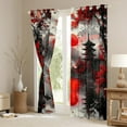 thumbnail image 3 of Manfei Red Cherry Blossoms Blackout Curtains Set of 2 (52x84 Each), Tokyo Mount Fuji Lake Window Curtains, Teens Kids Adult Men Women Curtains and Drapes, Curtains and Drapes Decor, 3 of 6