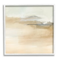 Stupell Industries Cinnamon Shores Abstract Landscape Soft Neutral Tones Modern Painting White Framed Art Print Wall Art, 24 x 24, Design by Victoria Barnes