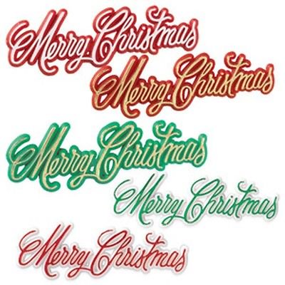 Merry Christmas Script Cake Toppers - 12 Count - Walmart.com - Walmart.com