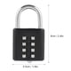 thumbnail image 5 of Candado Con Código de Combinación, Candado Con Contraseña de Seguridad, Duradero, 8 Dígitos para Maleta de Vije, Equipaje, 5 of 7