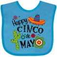 thumbnail image 3 of Inktastic Happy Cinco de Mayo- Sombrero, Cactus, Flowers Boys or Girls Baby Bib, 3 of 4