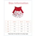 thumbnail image 2 of 12 Months Baby Girls Dress 18 Months Girls Long Sleeve Christmas Dress Infant Girls Round Neck Floral Dress Red, 2 of 8