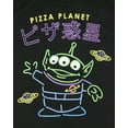 thumbnail image 3 of Disney Toy Story Mens Shirt, Alien Japanese Kanji Pizza Planet T-Shirt Black – S, 3 of 3