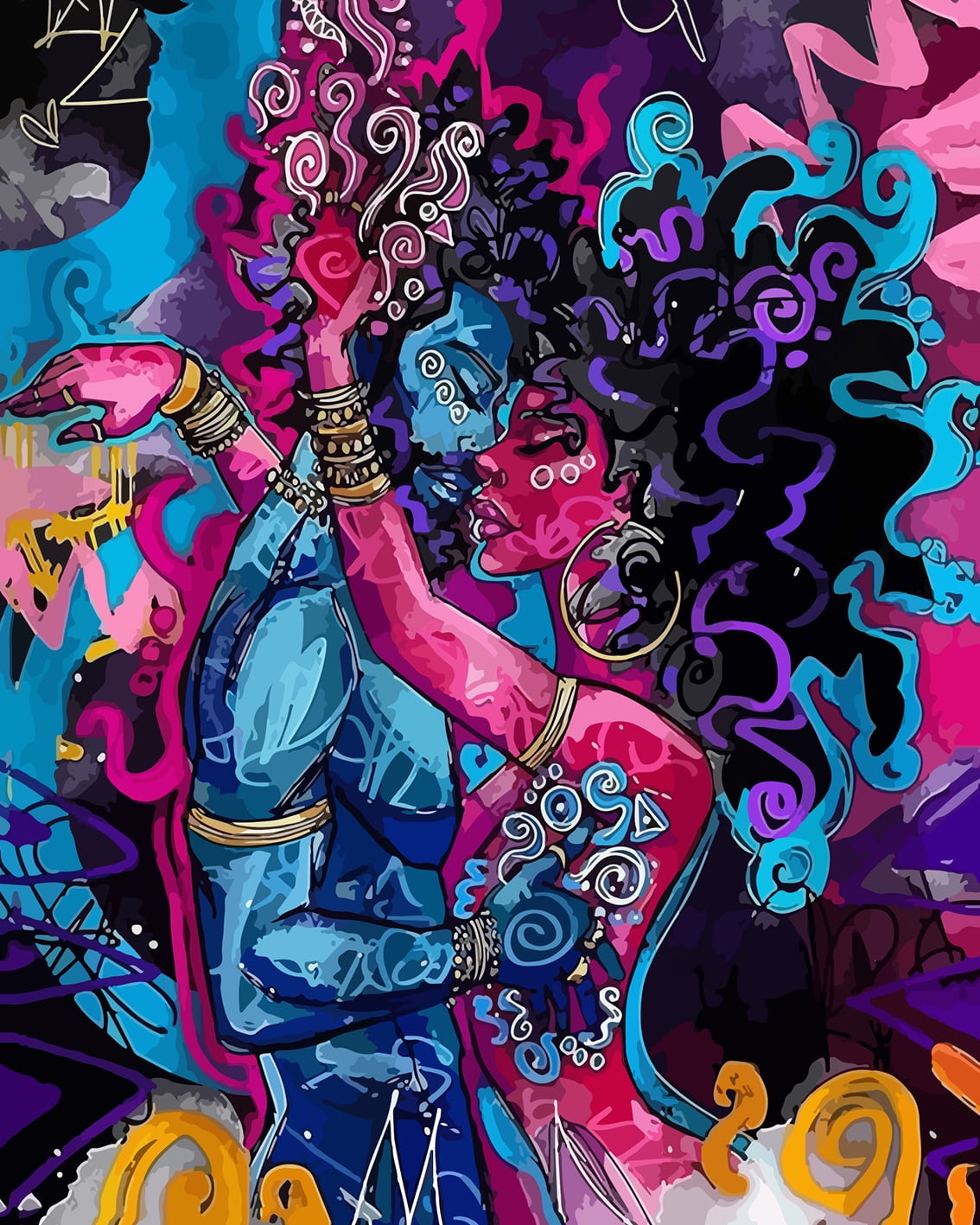 TISHIRON Paint by Numbers for Adults,16x20 inch Canvas Wall Art