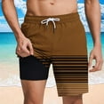 thumbnail image 2 of Pantalones Cortos para Hombre Cintura Elástica con Bolsillos, Forro de Impresión de Moda Casual para la Playa, Al Aire Libre Y el Uso Diario, 2 of 6