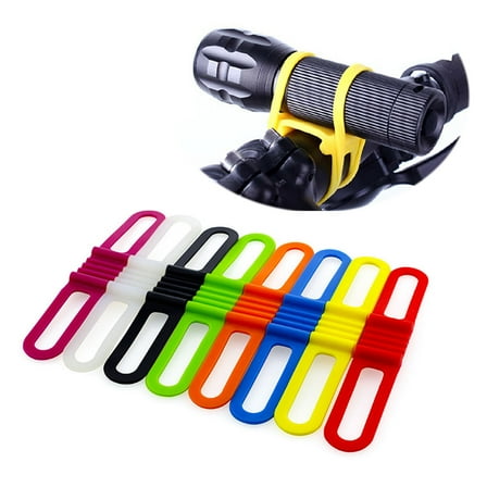 Supvox 8 PCS Bike Lights Straps Assorted Holder for Bicycles
