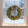 thumbnail image 7 of Hometravel Eucalyptus Leaf Wreath, Artificial Greenery Bow Door Hanging, Christmas Themed Entryway Decor for Home, Seasonal Display Arrangements, 7 of 7