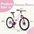 thumbnail image 6 of 24in Mountain Bike for Kids 9-12, SHINPT Students Bicycle with Adjustable Saddle and Handlebar, 24" Balance Bike with Multiple Colors for Best Gift, Suspension Mountain Bike for All Terrain, 6 of 6