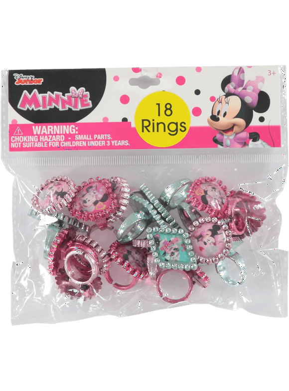 Minnie Mouse Party Rings, 18 Piece Party Favors