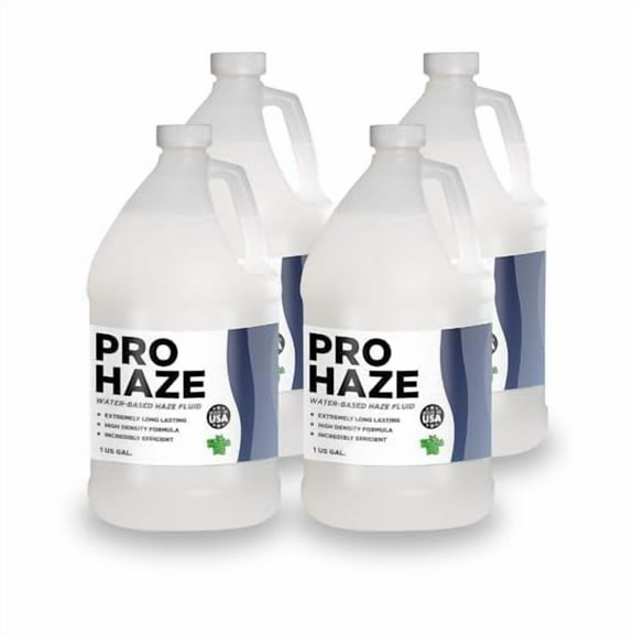 Froggys Fog - Pro Haze - High-Performance Haze Fluid for Hurricane Haze 2 and Fog Machines - Water Based Haze Fluid - 4 Gallons