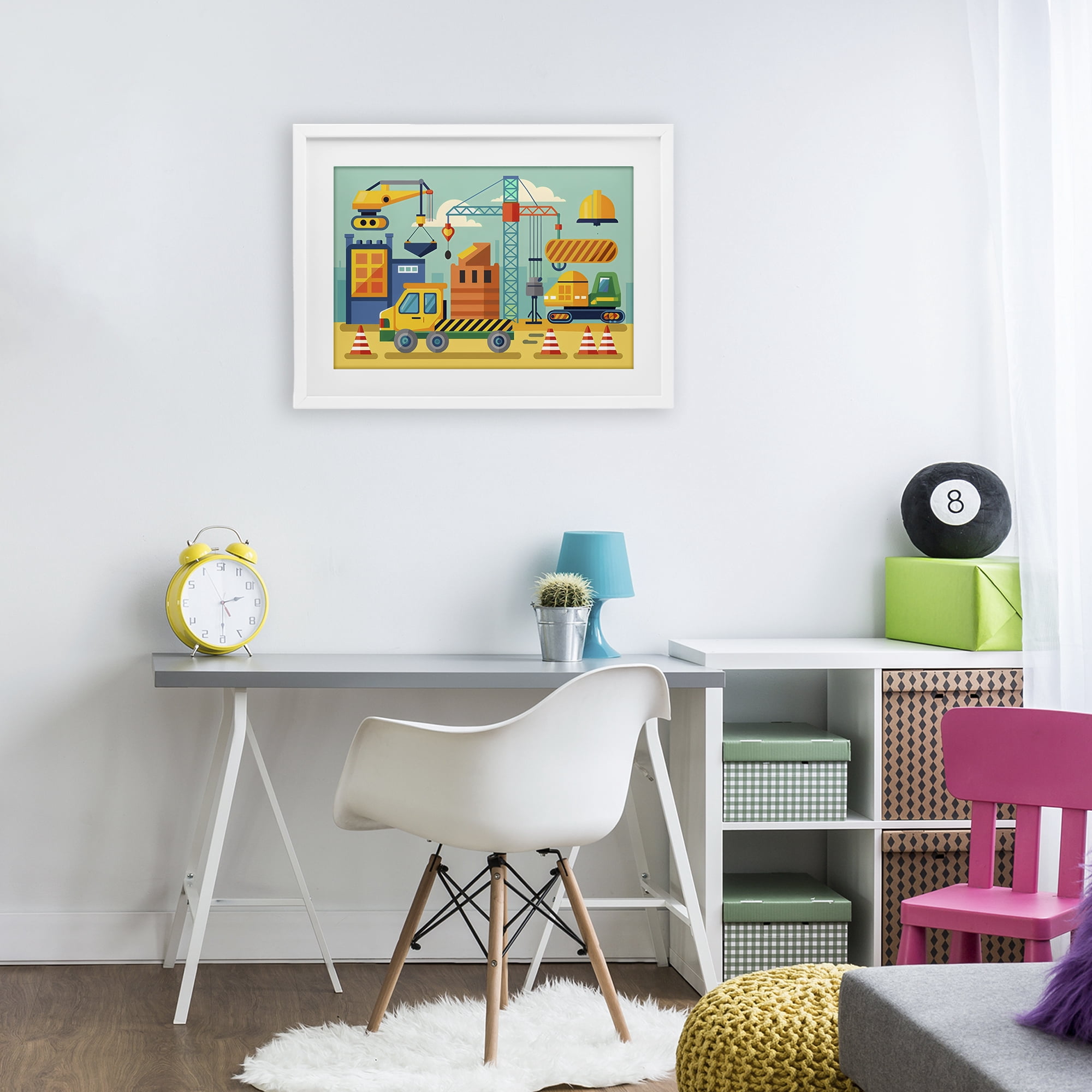Stupell Industries Industrial Construction Site White Framed Print Under Glass, design by Creative Studio