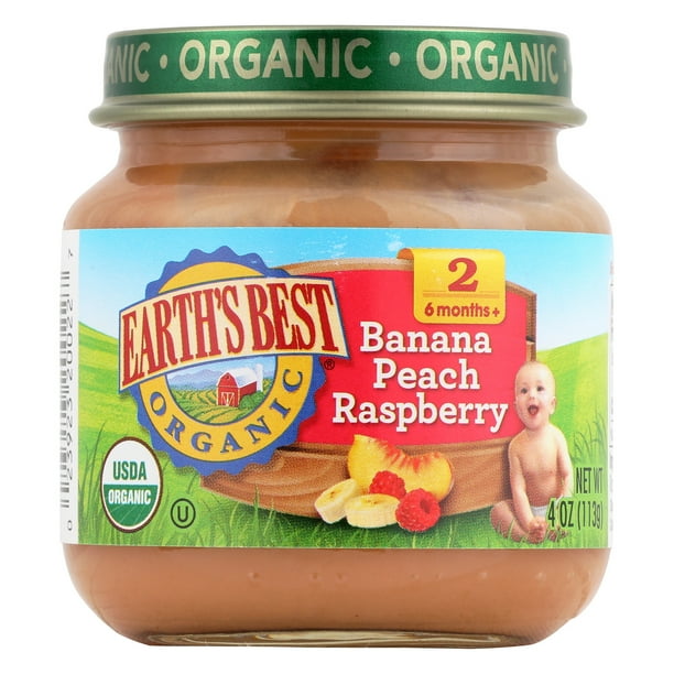 Earth�s Best Organic Stage 2, Banana Peach Raspberry Baby