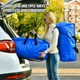 thumbnail image 4 of Ruseen Large Storage Clothing Storage Bags with Cart, Blue & Clear, 4 Pack, 4 of 9