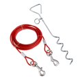 thumbnail image 6 of HONCLL Dogs Tie Out Cable & Stake Set 360-Degree Swivels Tangle-Free Steel Wire, 6 of 20