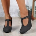 thumbnail image 5 of DIVVce T-Strap Mary Jane Heels For Women Closed Toe Adjustable Buckle Comfort Office Footwear, 5 of 8