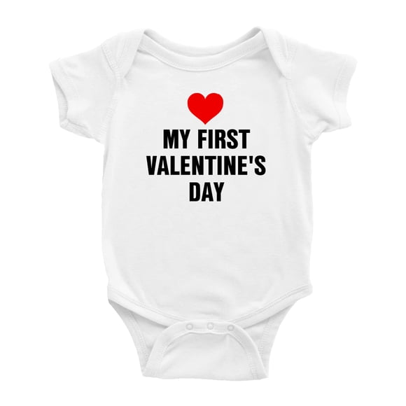 My First Valentine's Day Baby Clothes Bodysuits Infant Boy Girl Unisex
