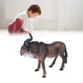 thumbnail image 4 of Fdit Creatures Figurines Toys,Wildebeest Figure,Lifelike Animal Toy Statue African Jungle Animals Wildebeest Toy Plastic Playset Gift, 4 of 8