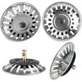 thumbnail image 2 of Lot de 2 bouchons d'évier de cuisine en acier inoxydable, filtre anti-salissure durable, bouchon de vidange de cuisine, 2 of 4