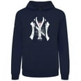 thumbnail image 2 of Men's-Levelwear  Navy New York Yankees Distressed Podium Acumen Pullover Hoodie, 2 of 3