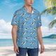 thumbnail image 3 of Balery Dolphin Lovers Camisas hawaianas de manga corta para hombre, camisas playeras de corte holgado, camisas de vacaciones con botones,Medium, 3 of 7