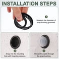 thumbnail image 5 of 30Pcs Snap Bushing Grommets, 1-3/8"(35mm) Round Cable Hose Protector, Black, 5 of 6