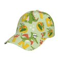 thumbnail image 1 of Fotbe Cartoon Dinosaurs Gorro Clásico de Béisbol, Gorra Ajustable con Broche Snapback, Gorro de Exterior de Algodón Suave, 1 of 6