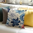 thumbnail image 3 of Throw Pillow Covers Home Decor Navy Blue Spring Flower Boho Vintage Tribal Pillow Cases Decorative Outdoor Cushion Couch Sofa Pillowcases, 3 of 5