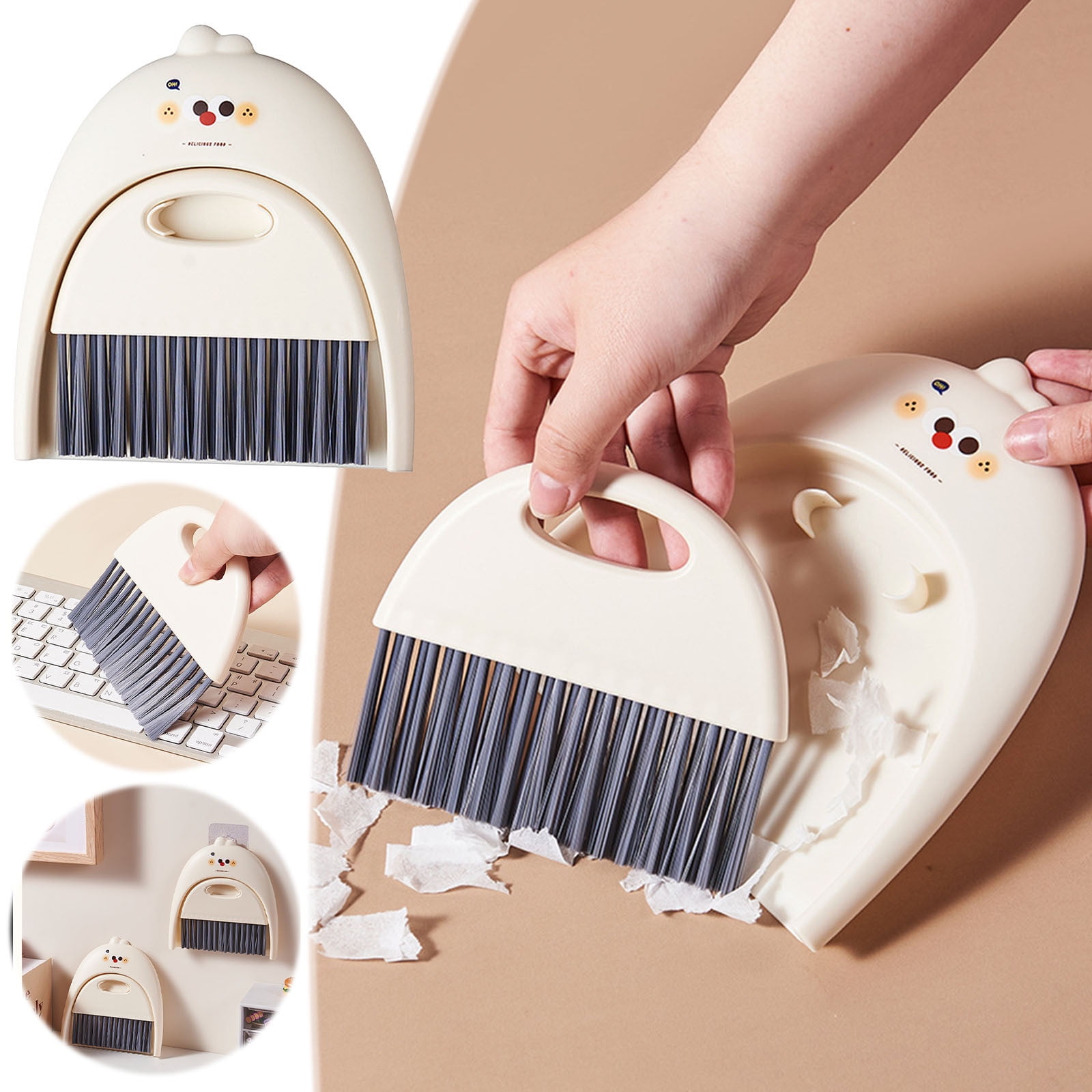 Chmadoxn Small And Dustpan Set Plastic Desktop Cleaning Brush Children's Mini Household Thick Garbage Shovel Broom and dustpan