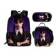 thumbnail image 1 of 17-inch student backpack set 3D digital printing backpack three-piece set, 1 of 1