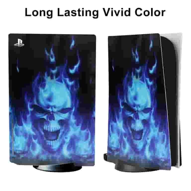 ITS A Skin Skins For Sony PlayStation 5 Disc Edition - American Skull Flag Protective Vinyl Wrap
