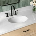 thumbnail image 6 of Ariel Hepburn 67 Inch Single Oval Sink Bathroom Vanity With Pure White Quartz Countertop 1.5 Inch Edge In Oak, 6 of 10