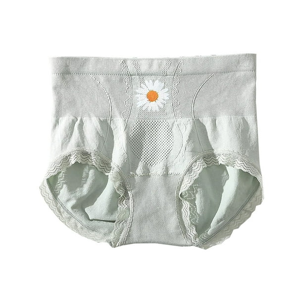 Flywake Savings Clearance 2023! Womens Underwear Plus Size High Waist Postpartum  Panties Soft Breathable No Muffin Briefs 