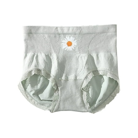 

Hinvhai Clearance Women Sexy Girly Little Daisy Panties Butt-up Seamless Briefs Underwear Green 4(One Size)
