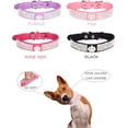thumbnail image 7 of Dog Collar for Small Dogs, Medium Dogs, Adjustable Leather Suede Bling Dog Collars，Pink Dog Collar Cat Collar, Rhinestone Dog Collar, 7 of 7