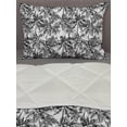 thumbnail image 3 of Palm Tree Comforter & Sham Bedding Set, Monochrome Woodland Pattern Depicting Black Palm Tree on a White Background, 3 pcs Duvet Set Microfiber Filling Quilt, 5 Sizes, Black White, by Ambesonne, 3 of 4