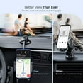 thumbnail image 4 of Pokanic Car Cell Phone Mount Stand Holder Cradle Dashboard Windshield Washable Sticky Gel Pad 360 Rotation Three-Side Grips Universal (Windshield Long Mount), 4 of 11