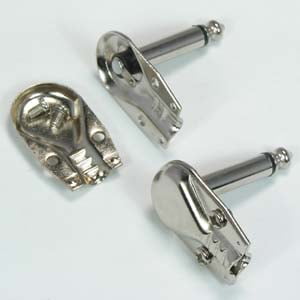 ACCL 1/4 inch Mono Right Angle Guiter Plug, 3 Pack